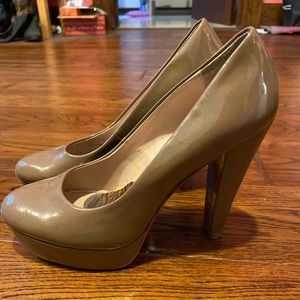 Calvin Klein Carley Patent Nude Pump